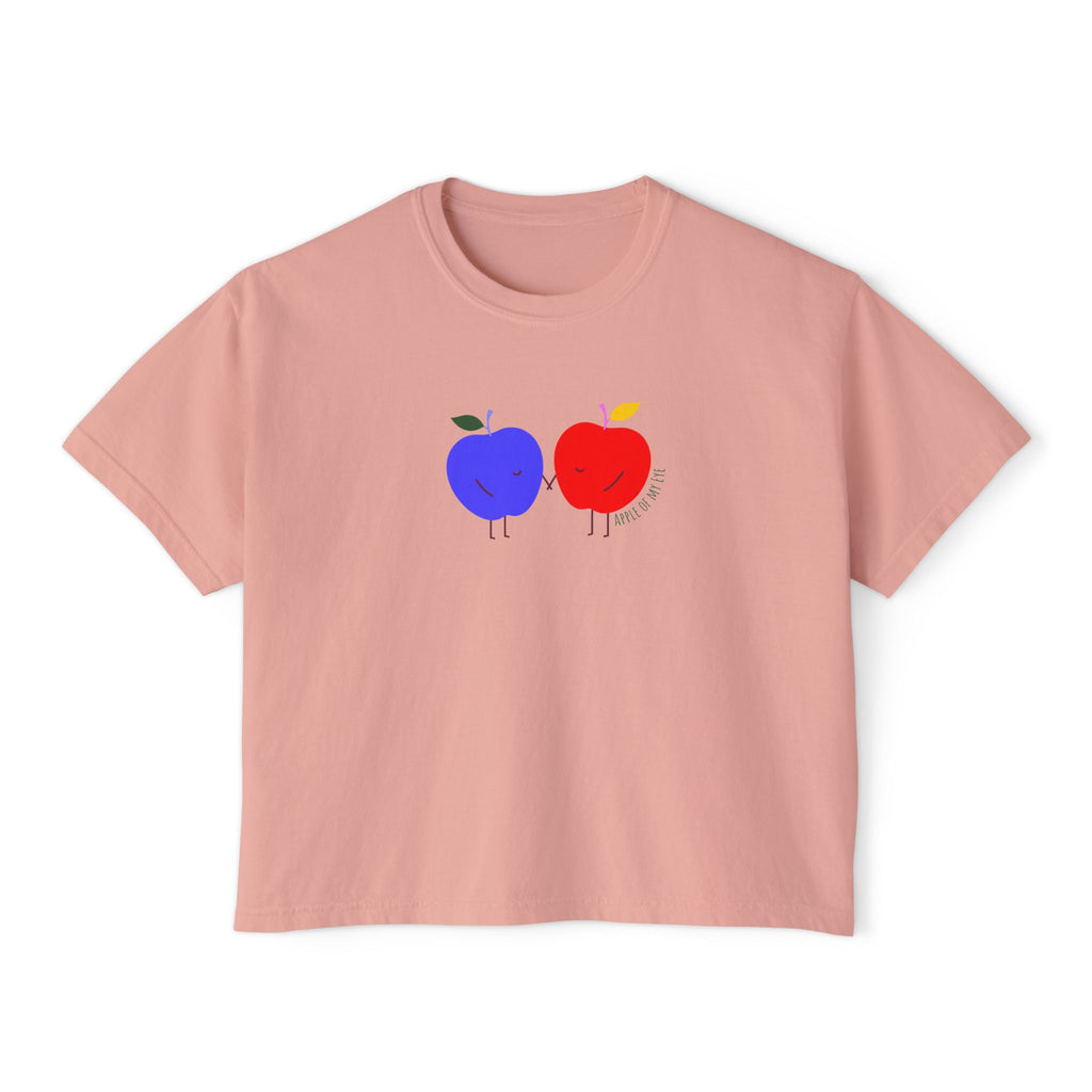 Apple of My Eye Abstract Fruit Art - Women's Boxy Tee