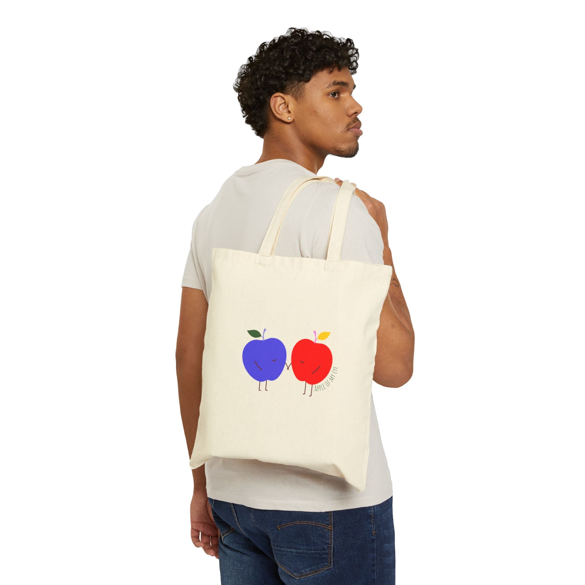 Apple of My Eye - Cotton Canvas Tote Bag